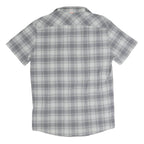 MAMMUT Mens Grey Shirt Short Sleeve Collared Check S Lightweight Outdoor Top