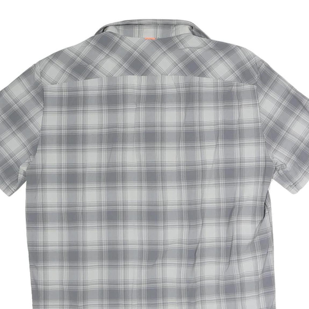 MAMMUT Mens Grey Shirt Short Sleeve Collared Check S Lightweight Outdoor Top