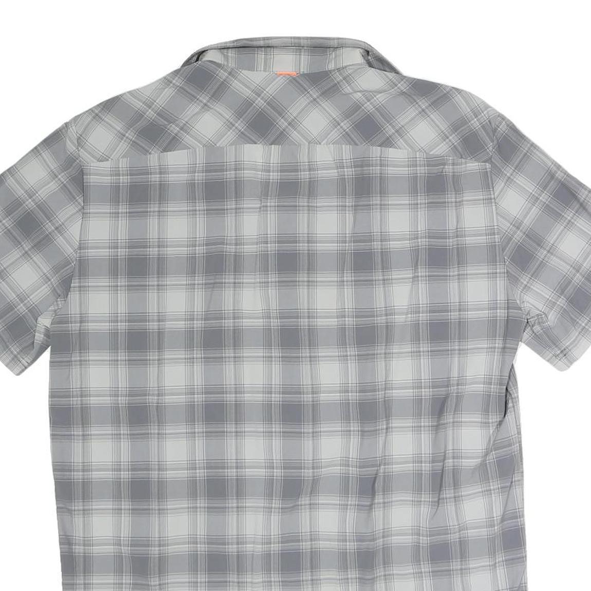 MAMMUT Mens Grey Shirt Short Sleeve Collared Check S Lightweight Outdoor Top