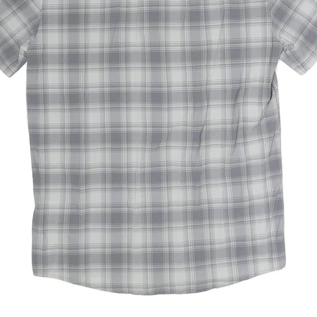 MAMMUT Mens Grey Shirt Short Sleeve Collared Check S Lightweight Outdoor Top