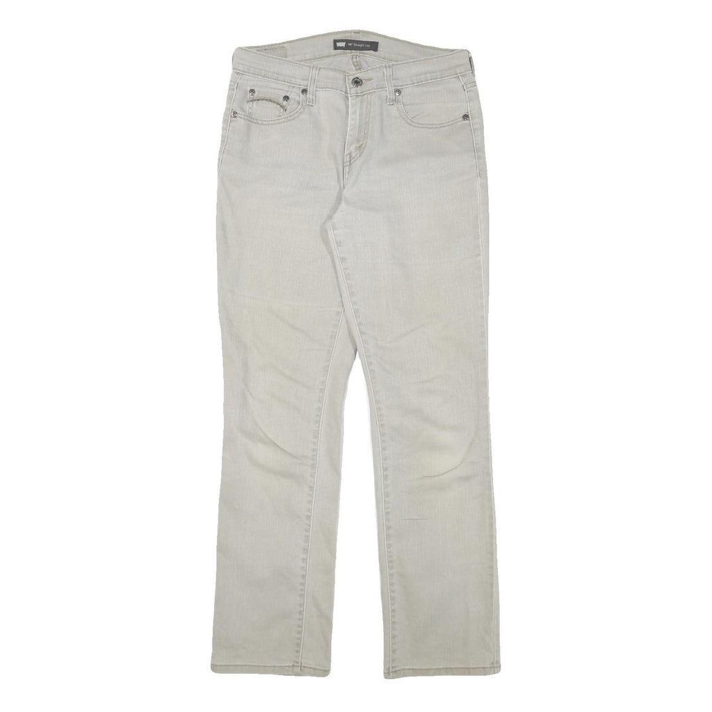 LEVI'S 505 Mens Jeans White Regular Straight Denim Light W30 L29 Classic Fit Zip