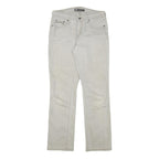 LEVI'S 505 Mens Jeans White Regular Straight Denim Light W30 L29 Classic Fit Zip