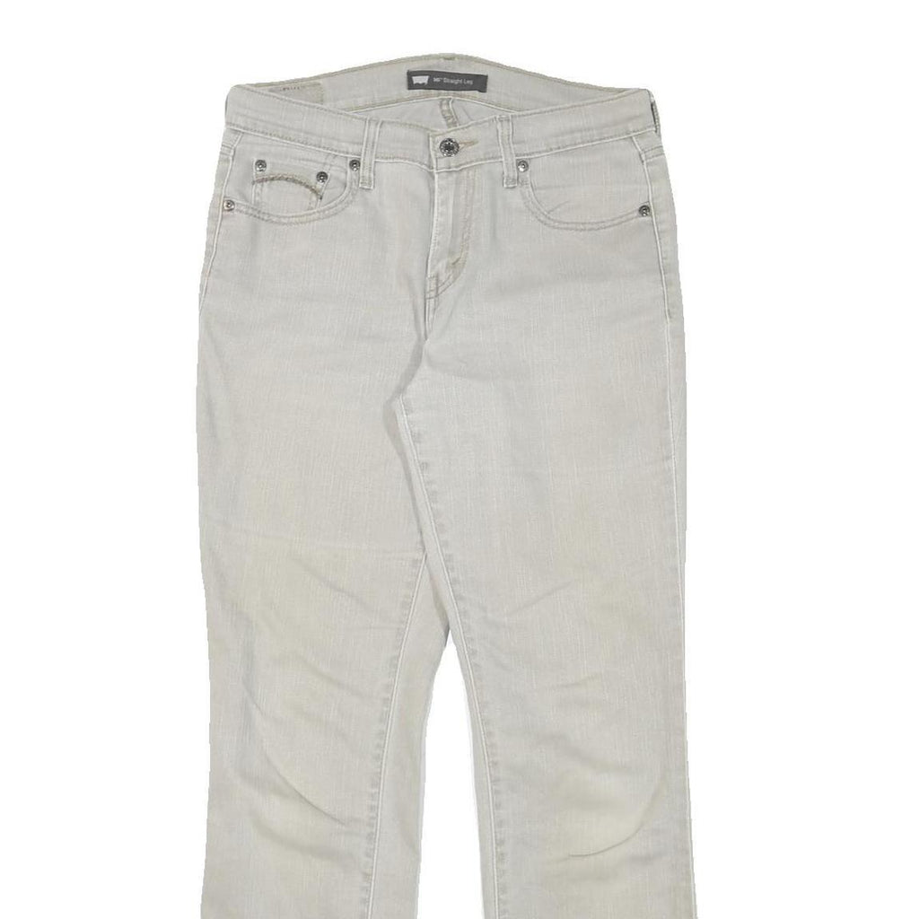 LEVI'S 505 Mens Jeans White Regular Straight Denim Light W30 L29 Classic Fit Zip