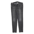 TRUE RELIGION Womens Slim Black Denim Jeans W31 L30 Roman Stitch Pocket Zip