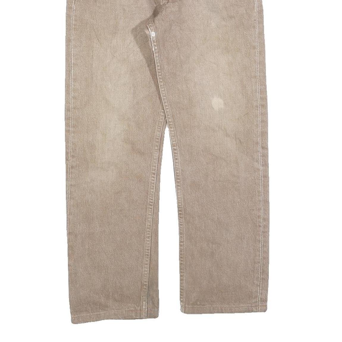 LEVI'S 501 Womens Jeans Beige Regular Straight Denim Medium W27 L25 Classic Fit