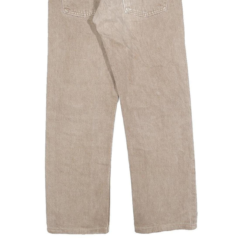 LEVI'S 501 Womens Jeans Beige Regular Straight Denim Medium W27 L25 Classic Fit