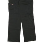 DICKIES Mens Regular Black Cotton Blend Zip Trousers W30 L30 Workwear Pants
