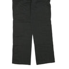 DICKIES Mens Regular Black Cotton Blend Zip Trousers W30 L30 Workwear Pants