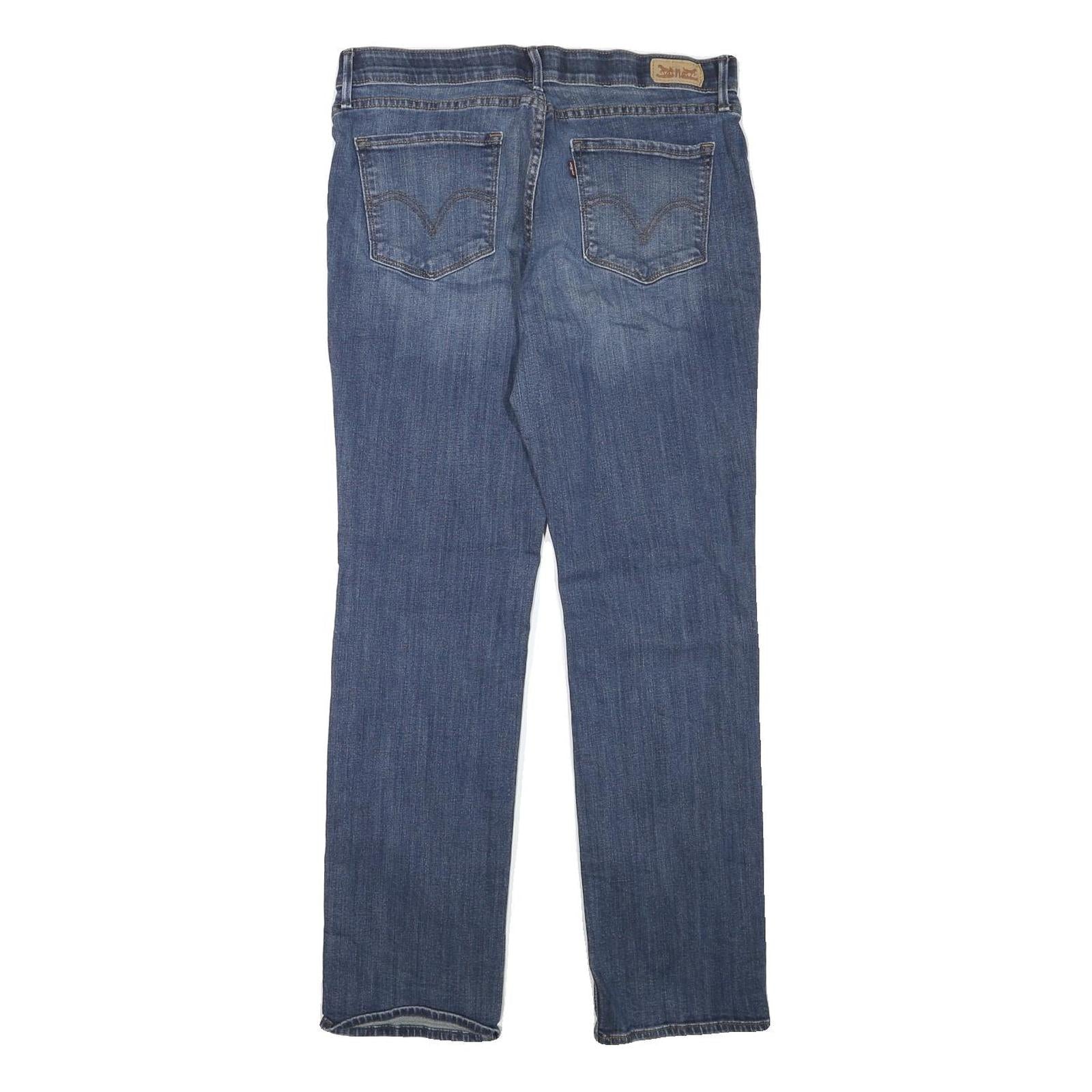 LEVI'S Womens Jeans Blue Regular Straight Denim Medium W32 L30 Classic Zip