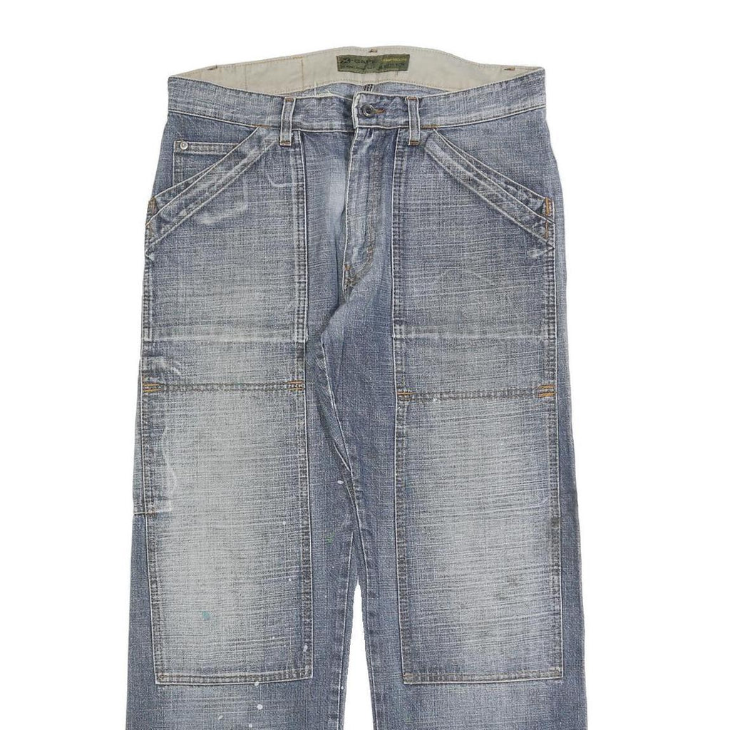 CAPE Mens Relaxed Blue Denim W34 L30 Cotton Blend Zip Pockets Casual Workwear