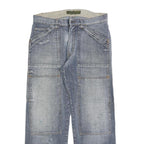 CAPE Mens Relaxed Blue Denim W34 L30 Cotton Blend Zip Pockets Casual Workwear