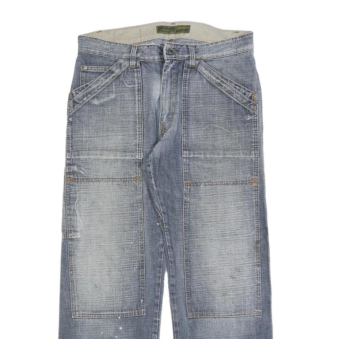 CAPE Mens Relaxed Blue Denim W34 L30 Cotton Blend Zip Pockets Casual Workwear