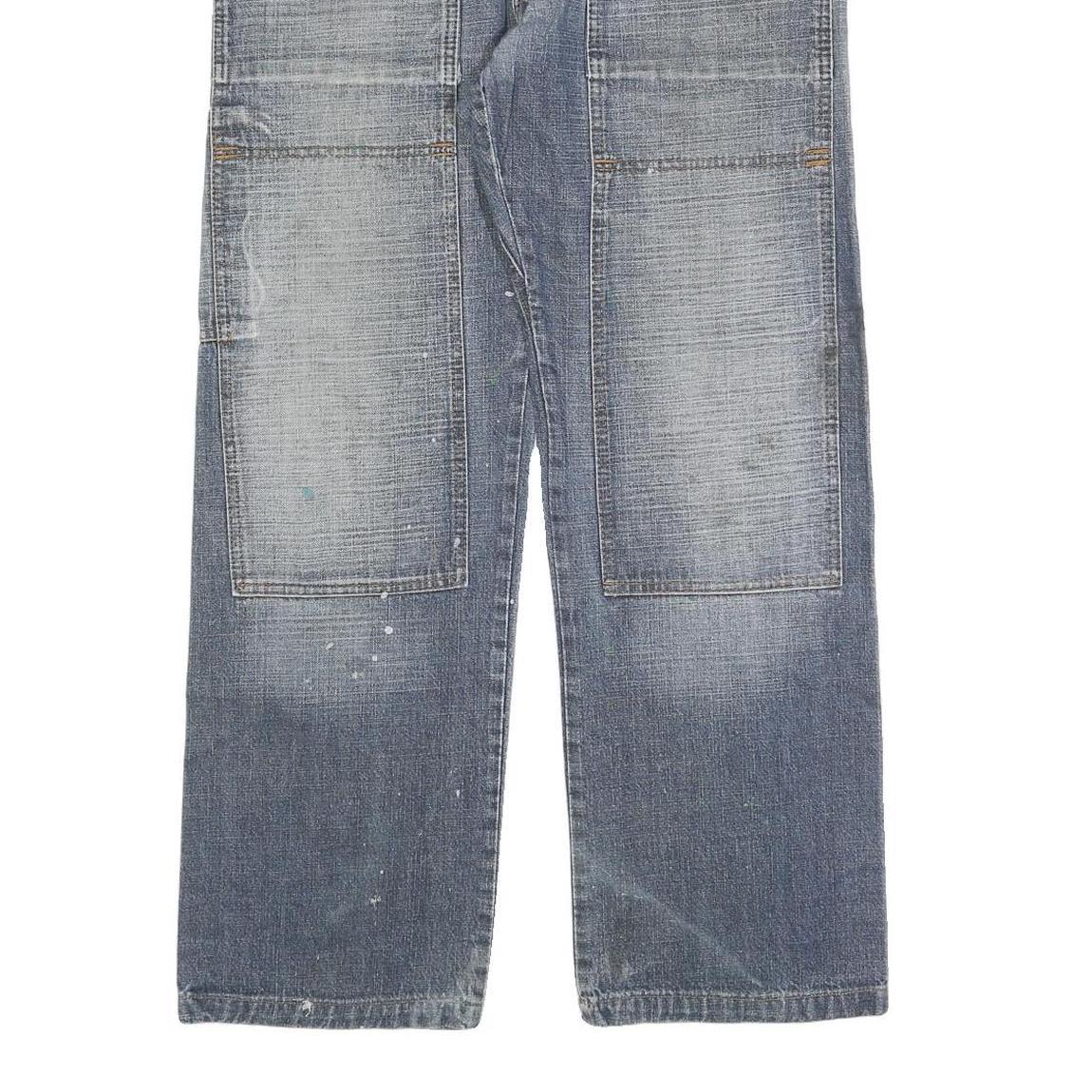 CAPE Mens Relaxed Blue Denim W34 L30 Cotton Blend Zip Pockets Casual Workwear