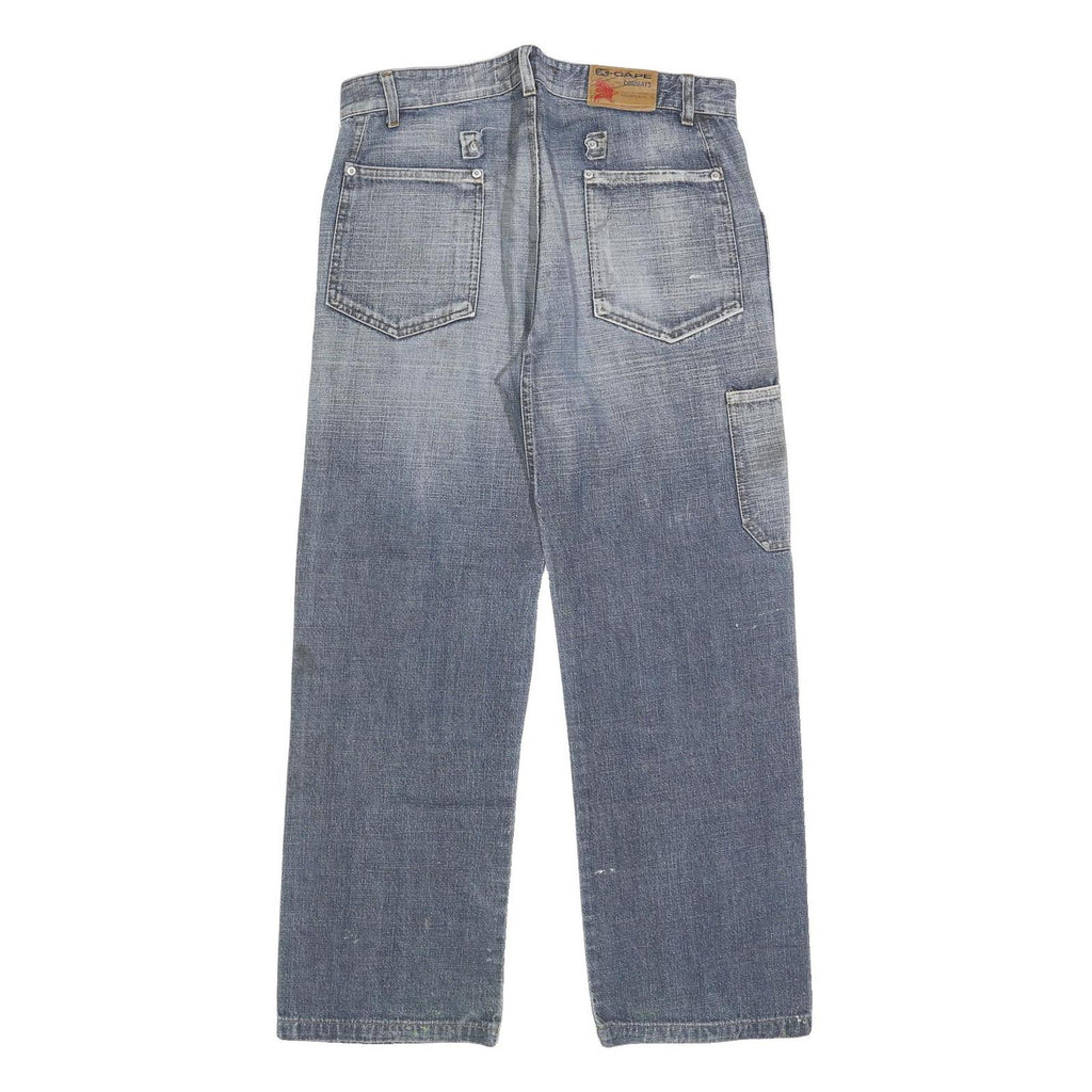 CAPE Mens Relaxed Blue Denim W34 L30 Cotton Blend Zip Pockets Casual Workwear