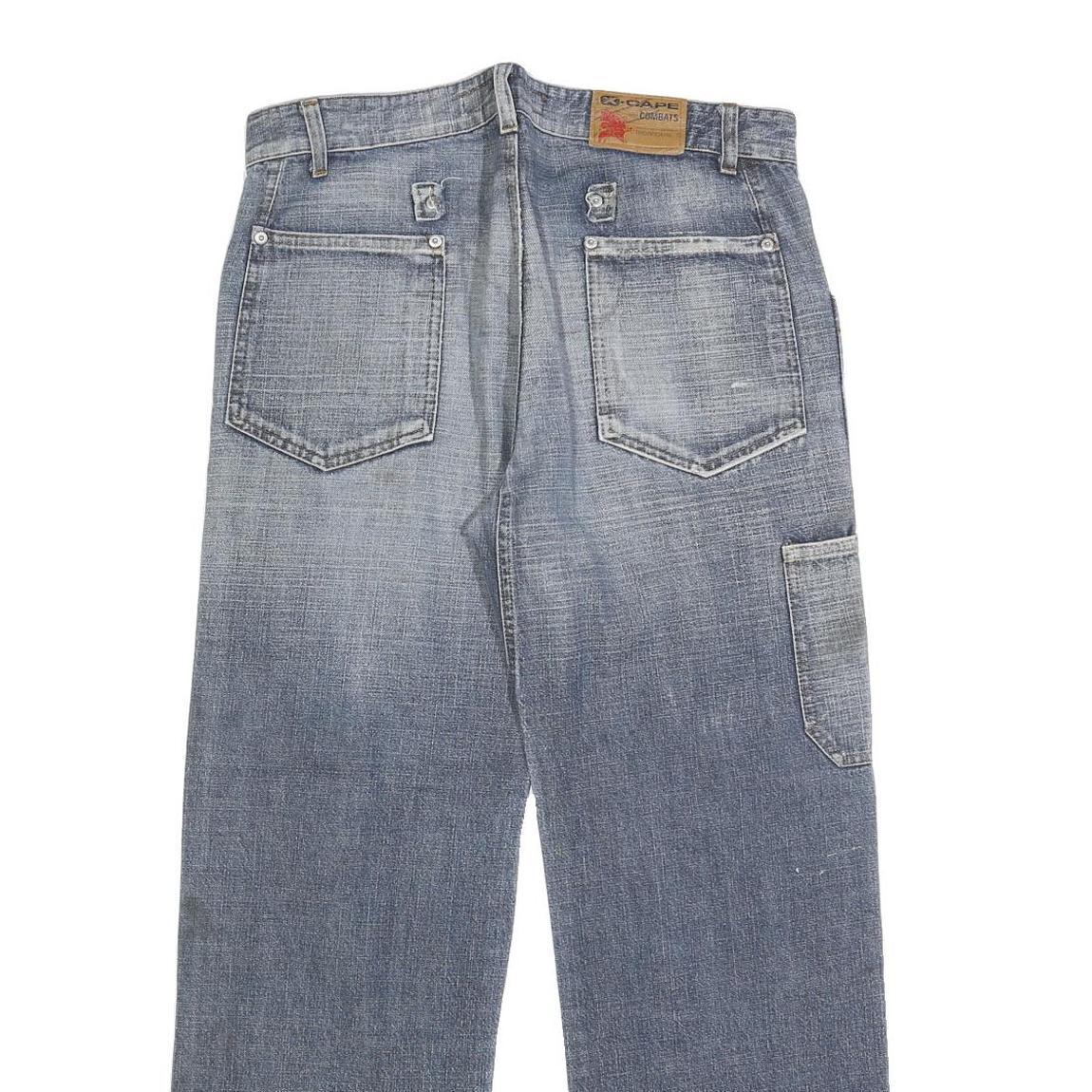 CAPE Mens Relaxed Blue Denim W34 L30 Cotton Blend Zip Pockets Casual Workwear