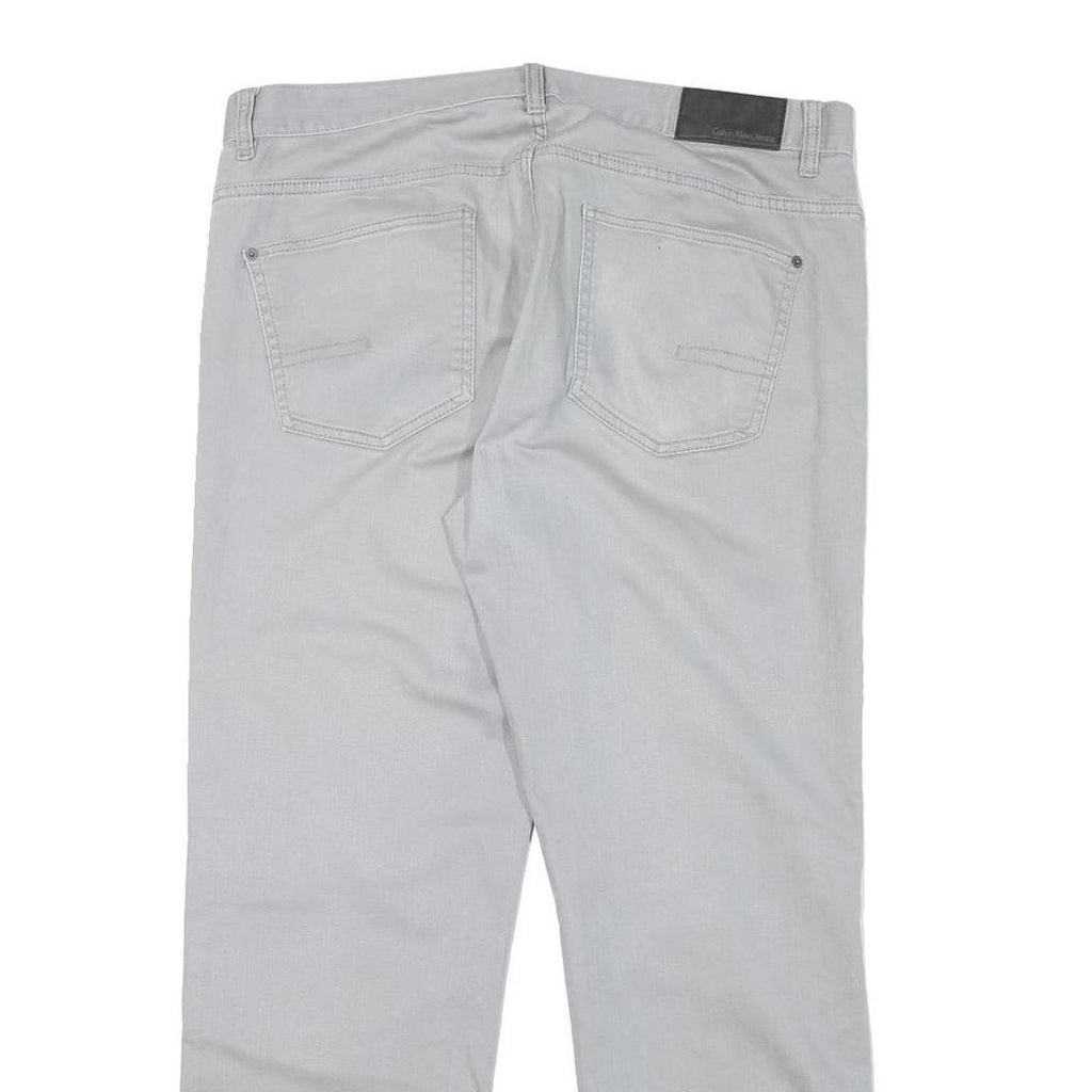CALVIN KLEIN JEANS Mens Regular Fit Light Grey Denim Jeans W36 L29 Classic