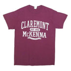 MV SPORT Mens Maroon Claremont McKenna College Graphic T-Shirt M Short Sleeve