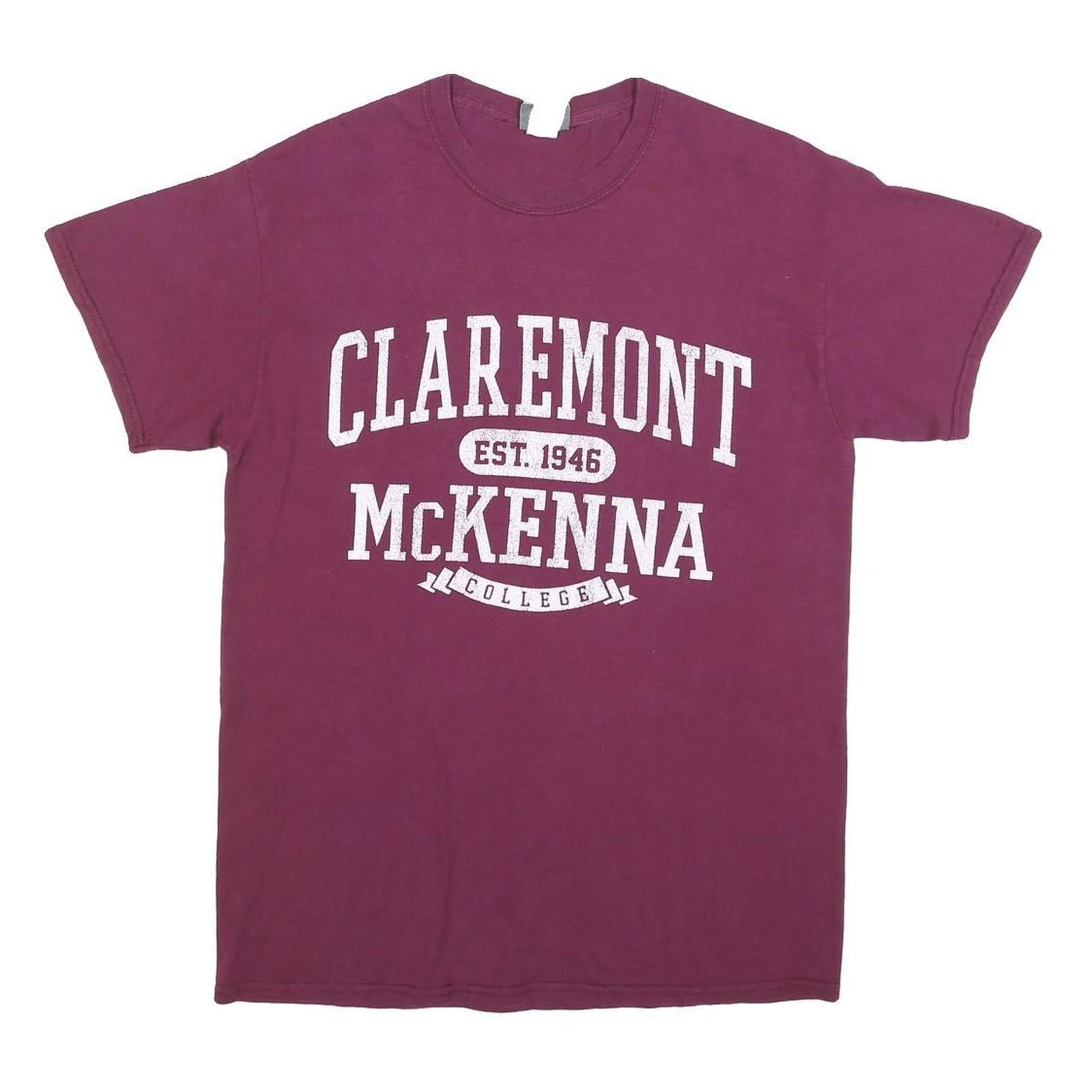 MV SPORT Mens Maroon Claremont McKenna College Graphic T-Shirt M Short Sleeve