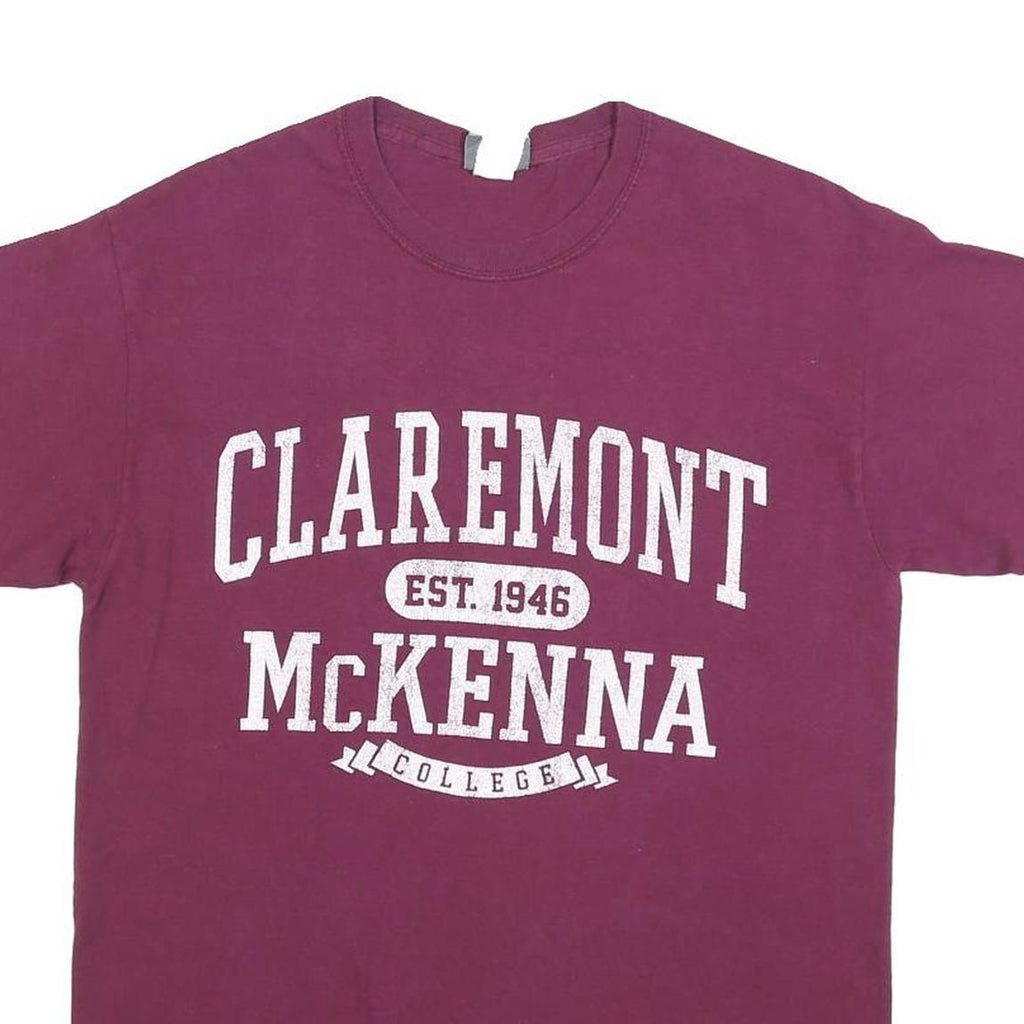 MV SPORT Mens Maroon Claremont McKenna College Graphic T-Shirt M Short Sleeve