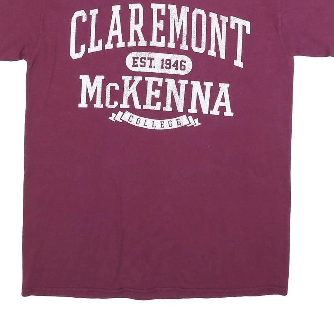MV SPORT Mens Maroon Claremont McKenna College Graphic T-Shirt M Short Sleeve