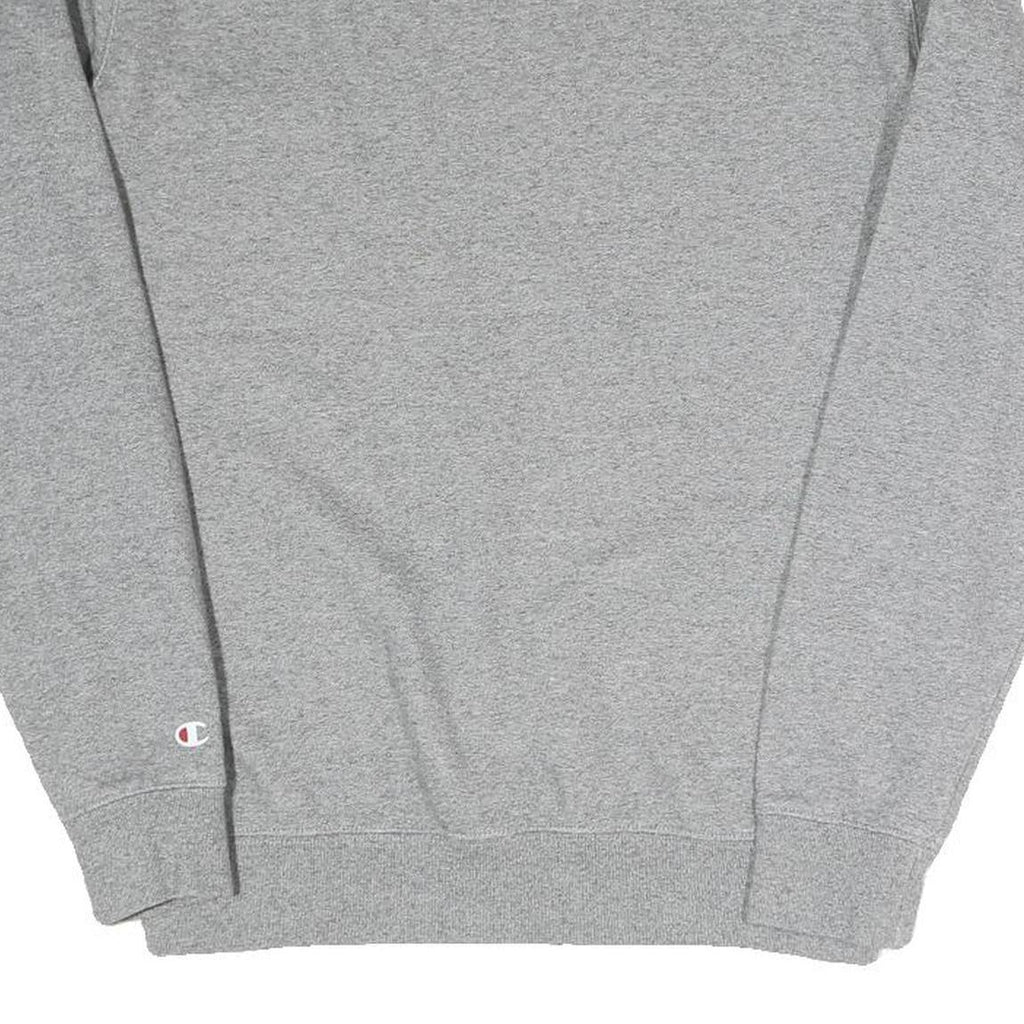 CHAMPION Mens Grey Crew Neck S Cotton Blend Logo Print Casual Sweatshirt