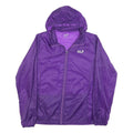 JACK WOLFSKIN Womens Purple Hooded Windbreaker Jacket XL Nylon Outdoor Zip