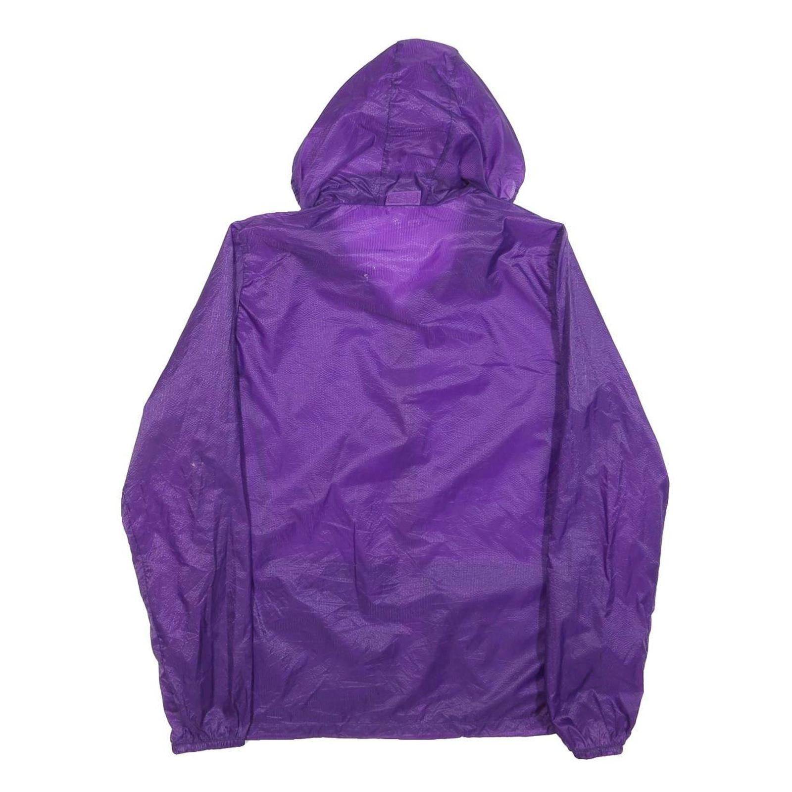 JACK WOLFSKIN Womens Purple Hooded Windbreaker Jacket XL Nylon Outdoor Zip