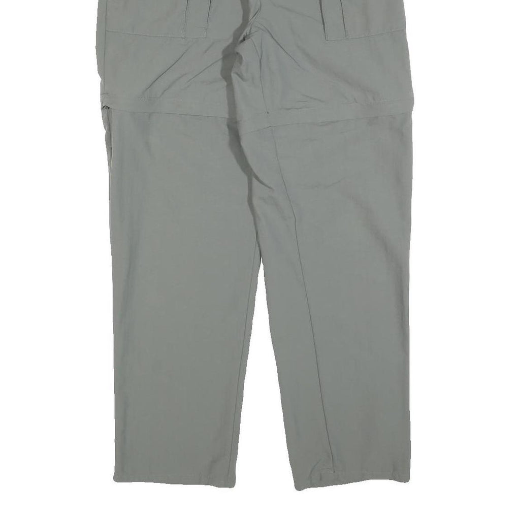 SPORTIF Womens Polyester Blend Grey Regular Straight Trousers W28 L29 Casual Zip