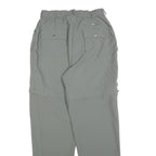 SPORTIF Womens Polyester Blend Grey Regular Straight Trousers W28 L29 Casual Zip