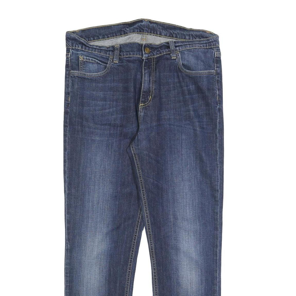 CARHARTT Mens Jeans Blue Slim Slim Denim Medium W33 L27 Classic Fit Zip Closure