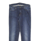 CARHARTT Mens Jeans Blue Slim Slim Denim Medium W33 L27 Classic Fit Zip Closure