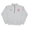 GILDAN Mens Grey Redwood Volleyball Varsity 1/4 Zip Sweatshirt M Casual Sports