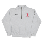 GILDAN Mens Grey Redwood Volleyball Varsity 1/4 Zip Sweatshirt M Casual Sports
