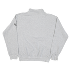 GILDAN Mens Grey Redwood Volleyball Varsity 1/4 Zip Sweatshirt M Casual Sports