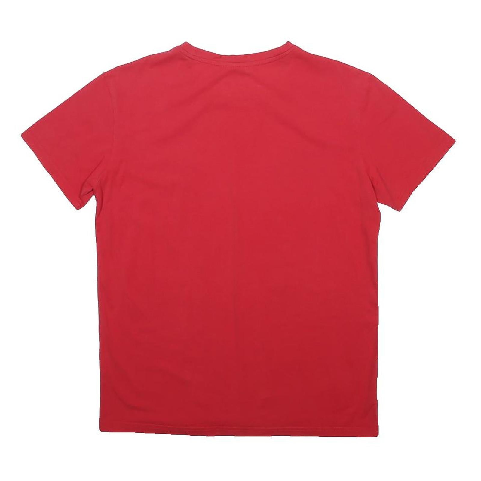 CHAMPION Mens Red Graphic T-Shirt XL Short Sleeve Crew Neck Logo Patch