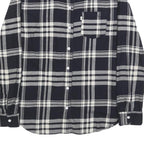 LEVI'S Womens Black & Grey Check Shirt XS Cotton Button Front Casual