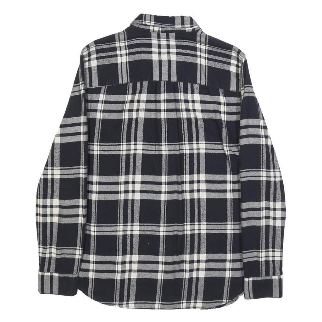 LEVI'S Womens Black & Grey Check Shirt XS Cotton Button Front Casual