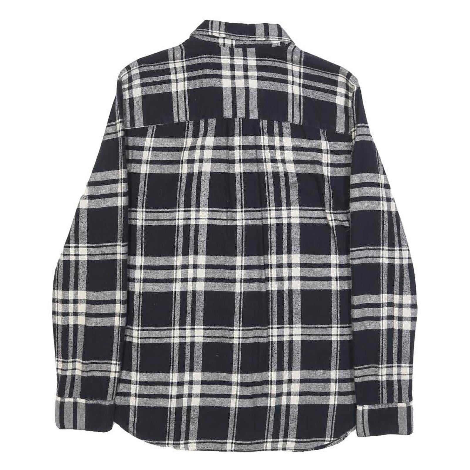 LEVI'S Womens Black & Grey Check Shirt XS Cotton Button Front Casual