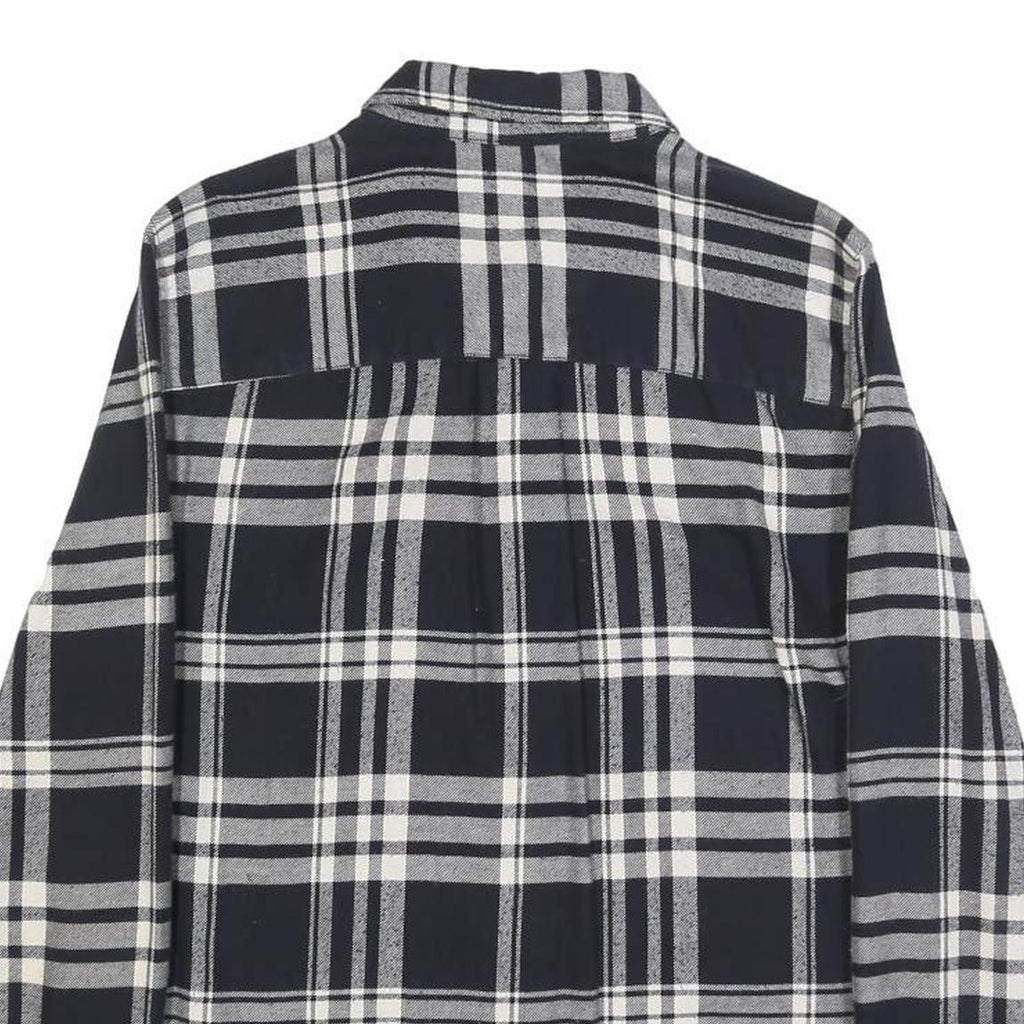 LEVI'S Womens Black & Grey Check Shirt XS Cotton Button Front Casual