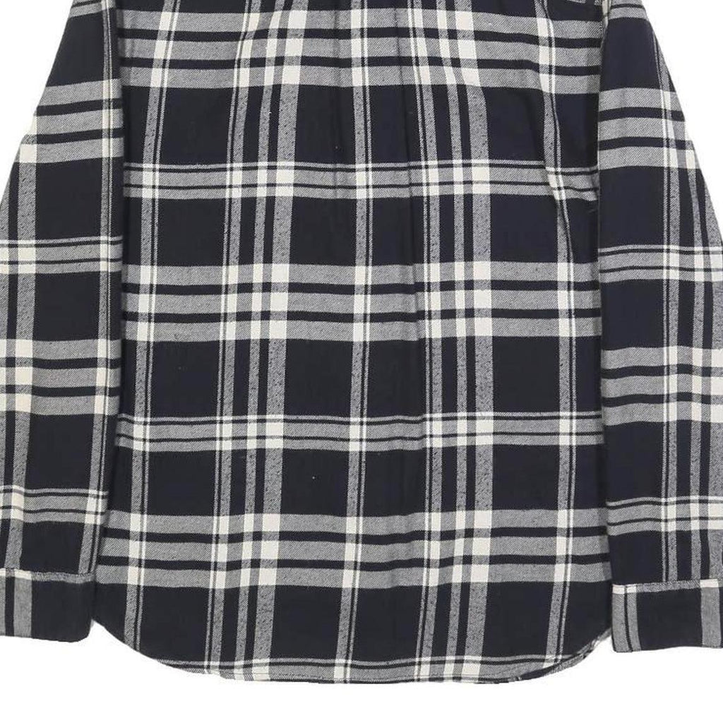 LEVI'S Womens Black & Grey Check Shirt XS Cotton Button Front Casual