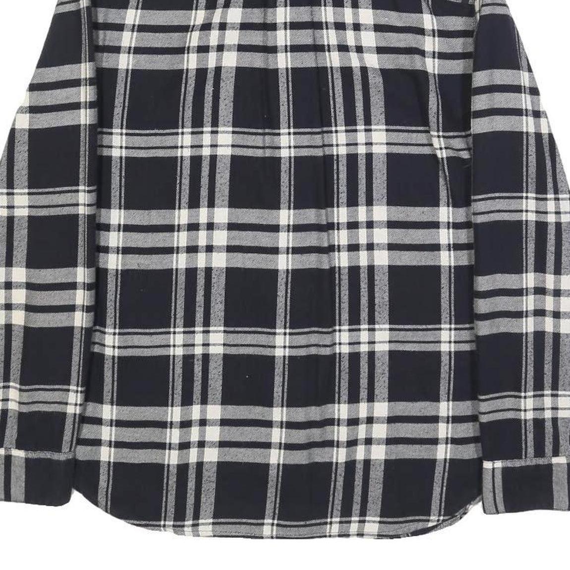 LEVI'S Womens Black & Grey Check Shirt XS Cotton Button Front Casual