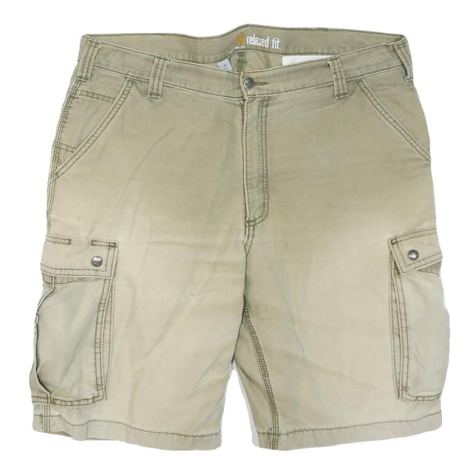 CARHARTT Mens Cargo Beige Shorts L W38 Relaxed Fit Cotton Blend Workwear