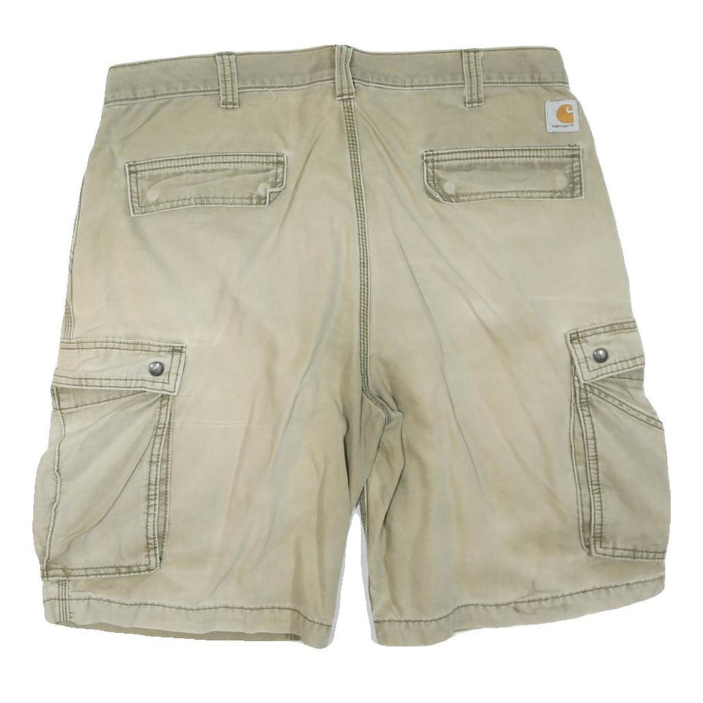 CARHARTT Mens Cargo Beige Shorts L W38 Relaxed Fit Cotton Blend Workwear
