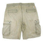CARHARTT Mens Cargo Beige Shorts L W38 Relaxed Fit Cotton Blend Workwear