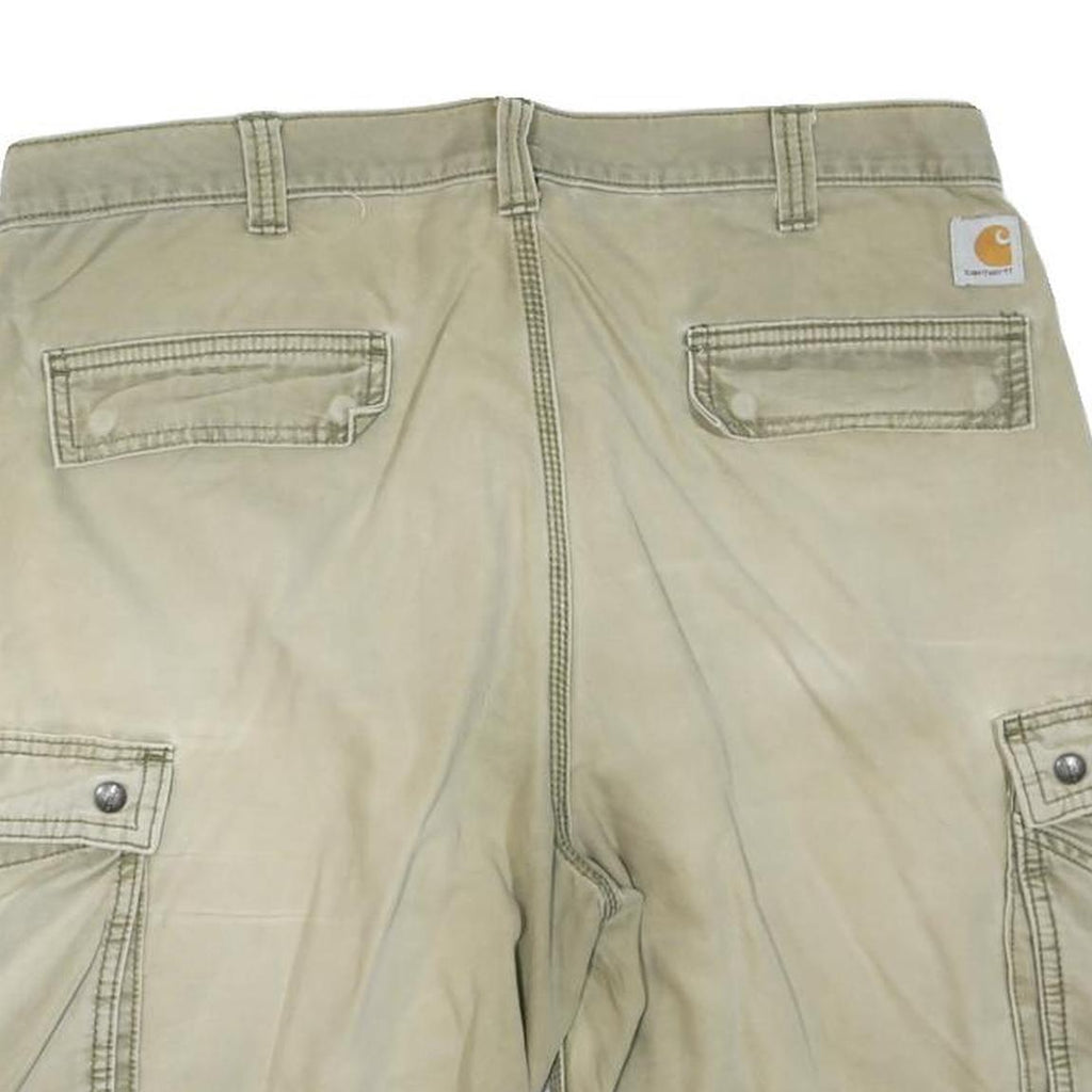 CARHARTT Mens Cargo Beige Shorts L W38 Relaxed Fit Cotton Blend Workwear