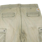 CARHARTT Mens Cargo Beige Shorts L W38 Relaxed Fit Cotton Blend Workwear
