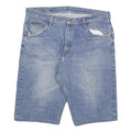 WRANGLER Mens Blue Denim Casual Shorts 2XL W36 Classic Fit Cotton Blend