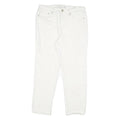 SEVEN7 Womens Regular White Cotton Blend Jeans W32 L28 Classic Fit Zip Closure