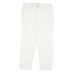 SEVEN7 Womens Regular White Cotton Blend Jeans W32 L28 Classic Fit Zip Closure