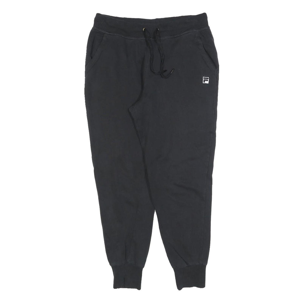 FILA Womens Joggers Black M W30 L26 Cotton Slim Tapered Fit Casual Sportswear